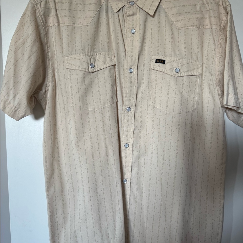 Howler Brothers Tan Snap Down Shirt